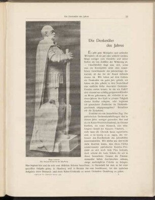 Die Denkmäler des Jahres