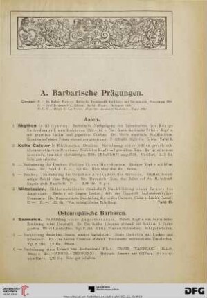 A. Barbarische Prägungen