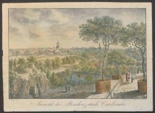 Ansicht der Residenzstadt Carlsruhe
