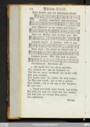 Psalm XXII. Das Leiden und die Erhöhung Christi.
