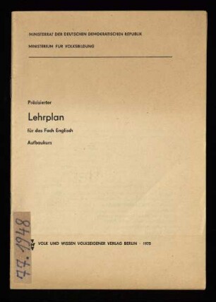 1975: Aufbaukurs