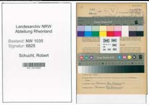 Entnazifizierung Robert Schucht , geb. 07.06.1889 (Kaufmaennischer Angestellter)