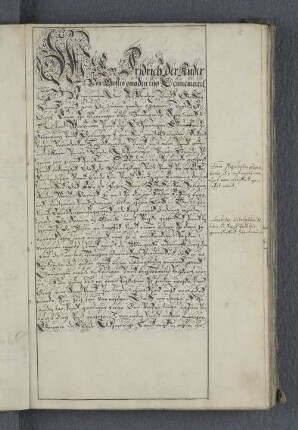 Der Fridrich der Ander Von Gottes gnaden tho Dennemarck
