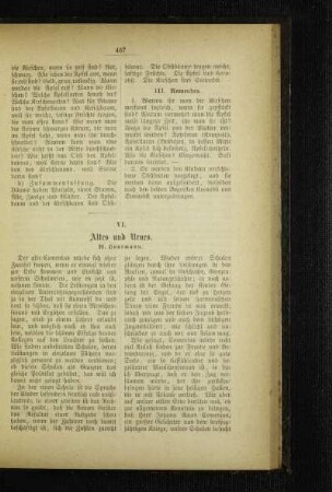 Altes und Neues