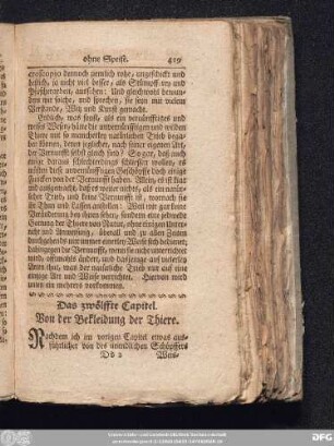 Das zwölffte Capitel. Von der Bekleidung der Thiere.