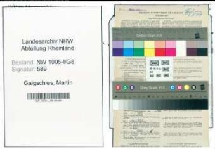 Entnazifizierung Martin Galgschies , geb. 26.01.1890 (Postbetriebsassistent)