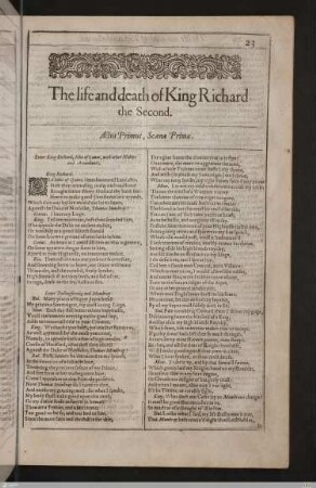 The life and death of King Richard the Second