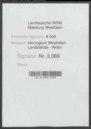 Akten der Landtagsdeputierten betr. den Landtag 1712