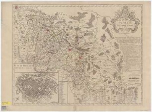 Kriegskarte von Schlesien, 1:650 000, Kupferstich, 1741