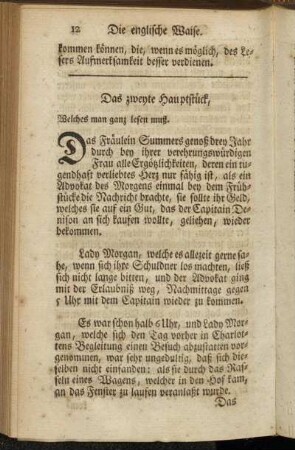 Das zweyte Hauptstück, Welches man ganz lesen muß.
