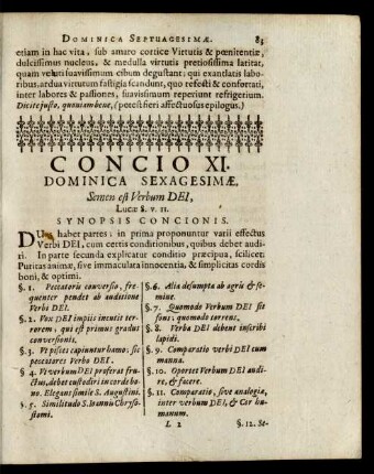 Concio XI. Dominica Sexagesimae.