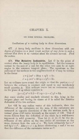 Chapter X. On some special problems.