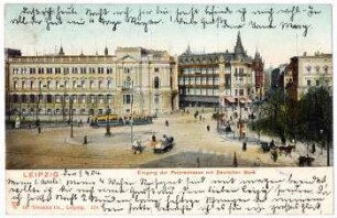 Leipzig : Eingang der Petersstraße mit Deutscher Bank