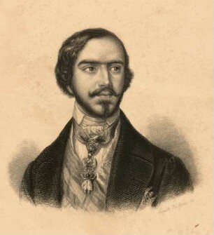 Hüssener, Auguste: Porträt Carlos Luis de Bourbón, Graf von Montemolin