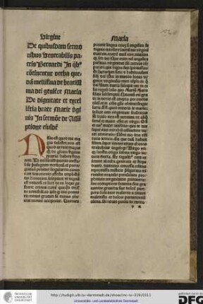 De dignitate et excellentia beate Marie virginis, in sermone de assumptione eiusdem.