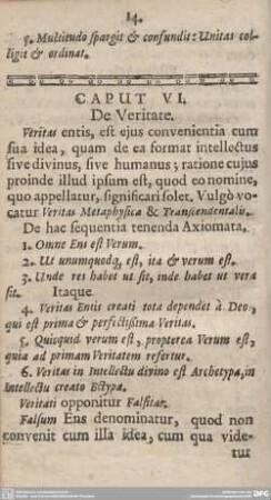Caput VI. De Veritate.