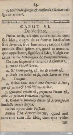 Caput VI. De Veritate.