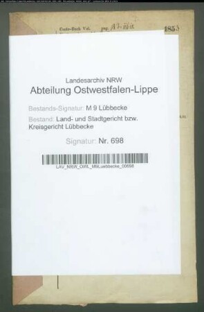 Erblasser: Klussmann, Margarethe Charlotte, geb. Eickhoff: