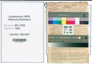 Entnazifizierung Heinrich Laumen , geb. 19.09.1902 (Installateur)