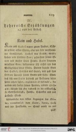 IV. Lehrreiche Erzählungen