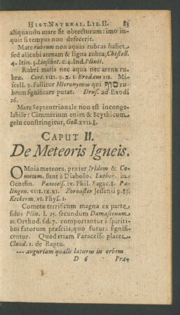 Caput II. De Meteoris Igneis.
