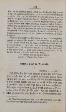 Ludwig Tieck an Reichardt
