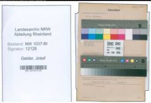 Entnazifizierung Josef Van Gelder , geb. 02.04.1904 (Bahnsekretaer)