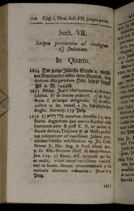 Sect. VII. Scripta pertinentia ad theologiam