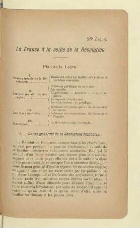 La France à la veille de la Révolution