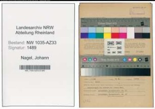 Entnazifizierung Johann Nagel , geb. 10.07.1897 (Bergmann)