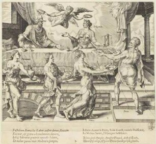 Arbeit und Fleiß genießen ihr schlichtes Mahl, Blatt 5 aus der Folge "Der Lohn von Arbeit und Fleiß"