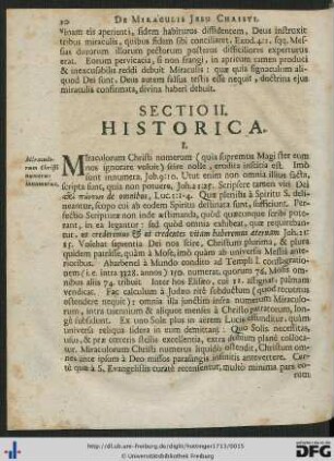 Sectio II. Historica.
