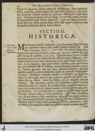 Sectio II. Historica.
