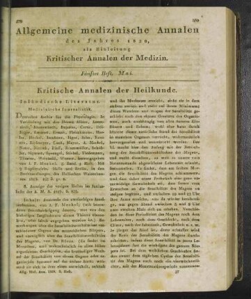 Fünftes Heft. Mai