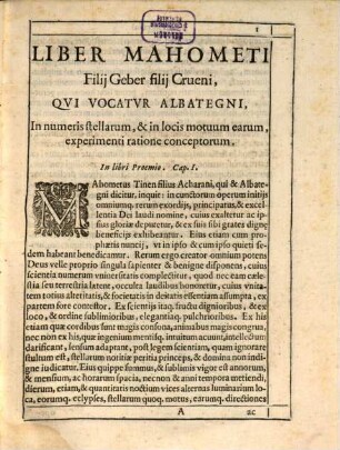De numeris stellarum et motibus