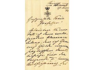 Originalbrief von Maria Gfeyfabach, geb. Prinzessin von Battenberg an Alwine Schroedter, geschrieben in Bad König/Odenwald