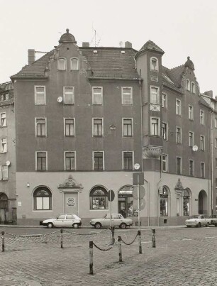 Meißen, Wohnhaus mit Laden, Straßenansicht