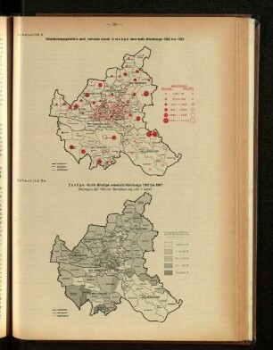 Schaubild 3a: Zuzüge durch Umzüge innerhalb Hamburgs 1965 bis 1967