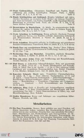 Metallarbeiten (Nr. 170-195)