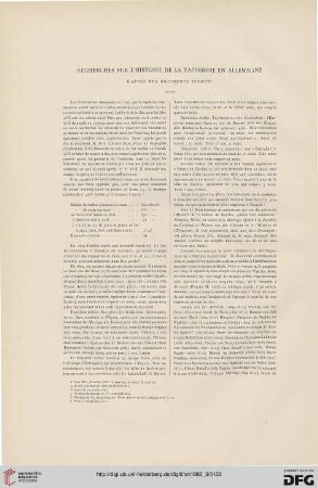 8: Recherches sur l'histoire de la tapisserie en Allemagne d'après des documents inédits, [2]