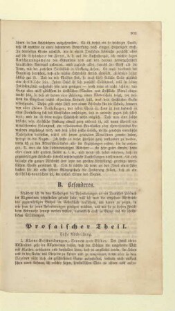 Prosaischer Theil