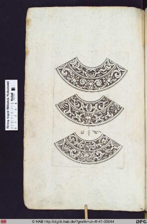 Entwürfe für Goldschmiede mit ornamentalen Verzierungen und Masken
