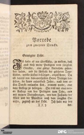 Vorrede zum zweyten Drucke.