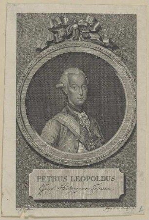 Bildnis des Petrus Leopoldus, Grosshertzog von Toscana