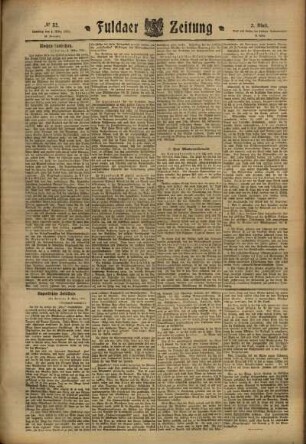 Zweite Ausgabe vom Samstag, den 04. März 1911.
