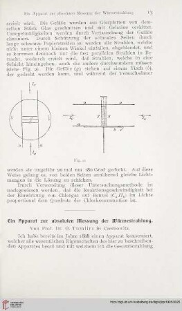 19: Ein Apparat zur absoluten Messung der Wärmestrahlung