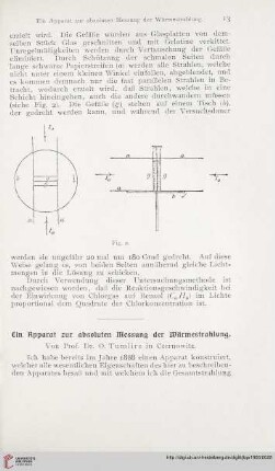 19: Ein Apparat zur absoluten Messung der Wärmestrahlung
