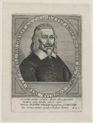 Bildnis des Ivstvs Sinold dictus Schvtz