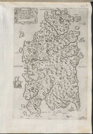Sardinia insula inter Africum et Tyrrhenum pelagus sita magnitudine 562. mill pas