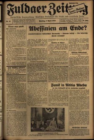 Ausgabe vom Montag, den 06. April 1936.